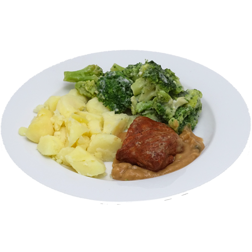 Varkenshaas Pepersaus Bloemkool met saus Aardappelpuree (zoutarm/natrium)